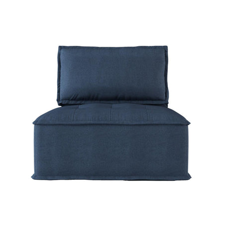 Ulrich Blue Solid Wood And Plywood Textured Fabric Upholstered Tufted Love Seat - Ella Furniture