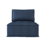 Ulrich Blue Solid Wood And Plywood Textured Fabric Upholstery 5-Piece Modular Sectional - Ella Furniture