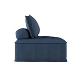 Ulrich Blue Solid Wood And Plywood Textured Fabric Upholstery 4-Piece Modular Sectional - Ella Furniture