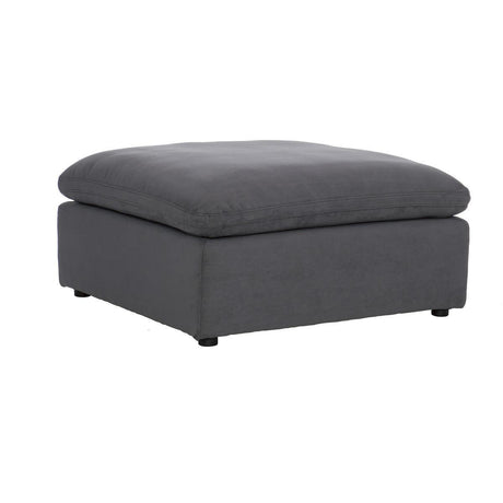 Guthrie Gray Solid Wood, PlywoodTextured Fabric Upholstery 4-Piece Modular Sectional With Ottoman - Ella Furniture
