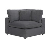 Guthrie Gray Solid Wood And Plywood Textured Microfiber Upholstery 4-Piece Modular Sectional - Ella Furniture