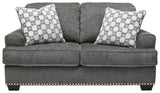 Locklin Carbon Chenille Loveseat - Ella Furniture