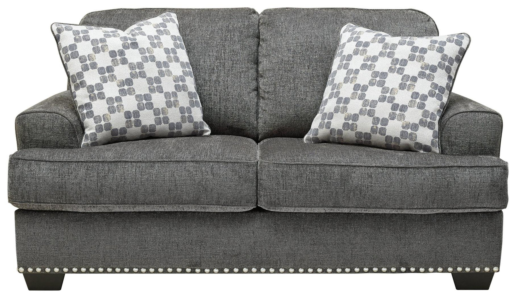 Locklin Carbon Chenille Loveseat - Ella Furniture