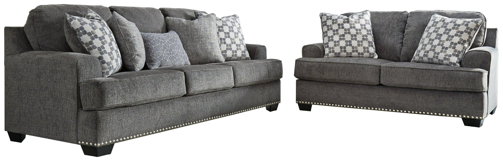 Locklin Carbon Chenille Sofa - Ella Furniture