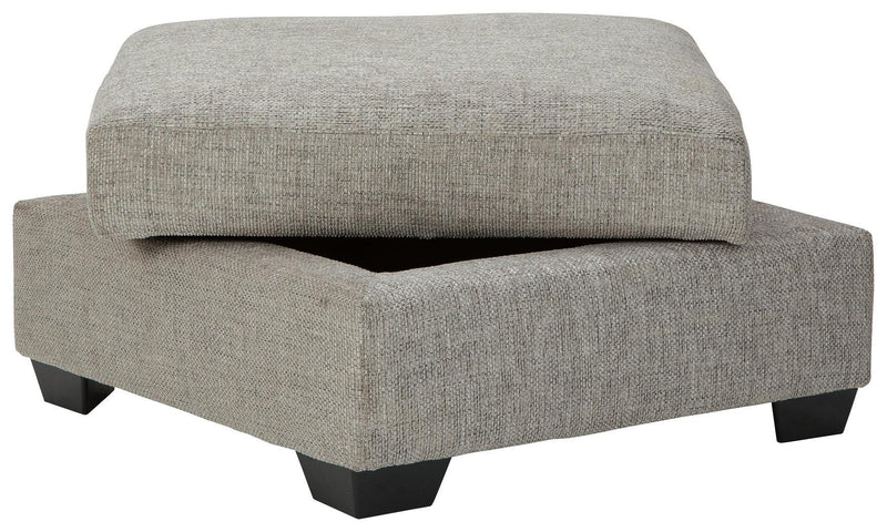 Megginson Storm Chenille Ottoman With Storage