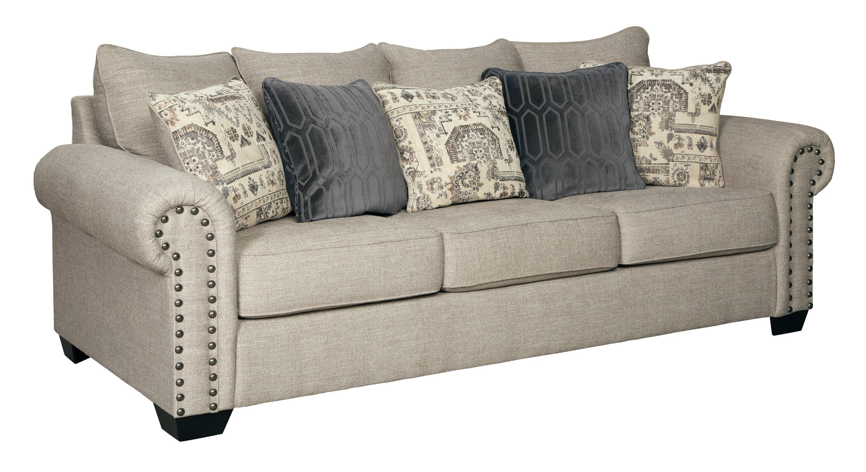 Zarina Jute Chenille Sofa - Ella Furniture