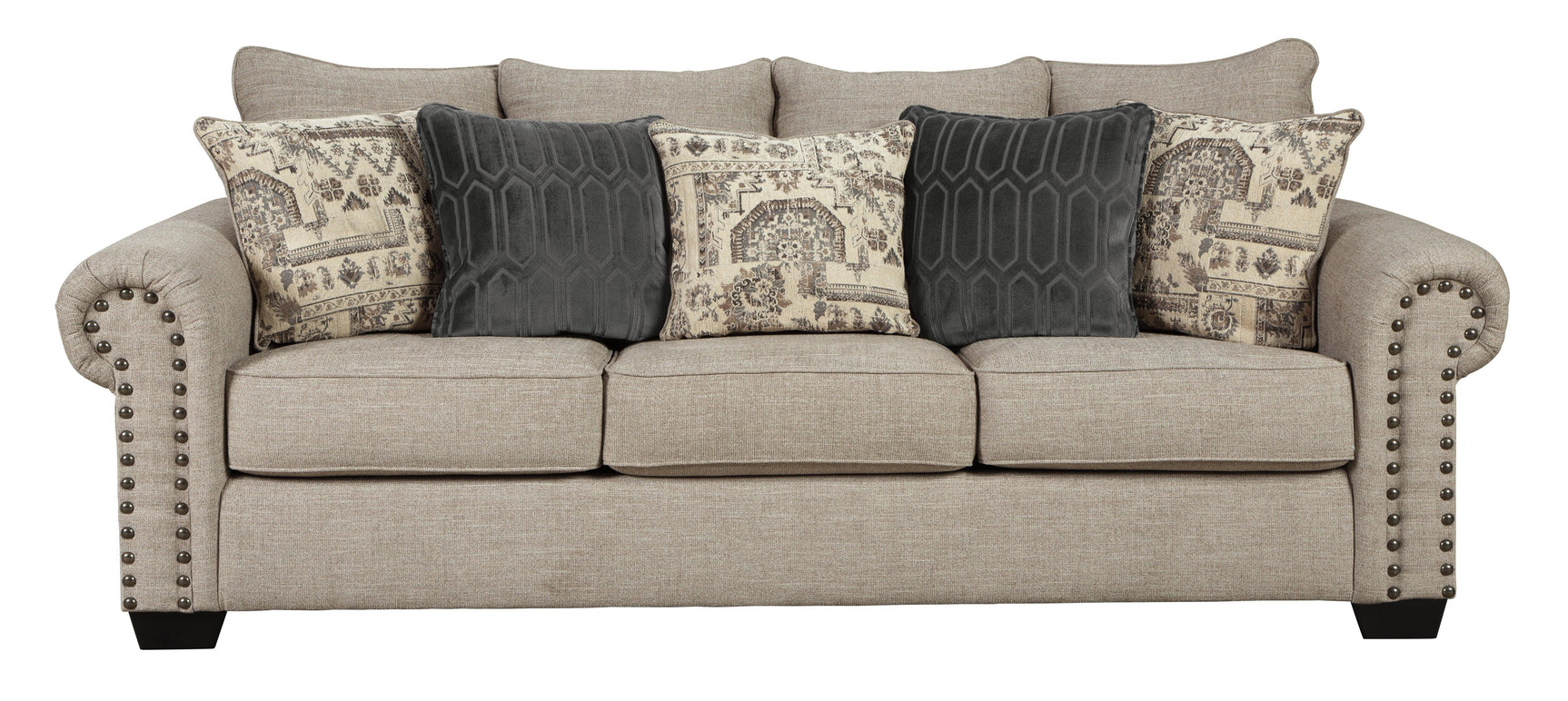 Zarina Jute Chenille Sofa - Ella Furniture