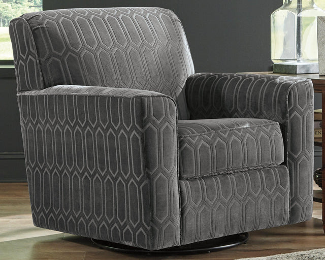 Zarina Graphite Chenille Accent Chair - Ella Furniture