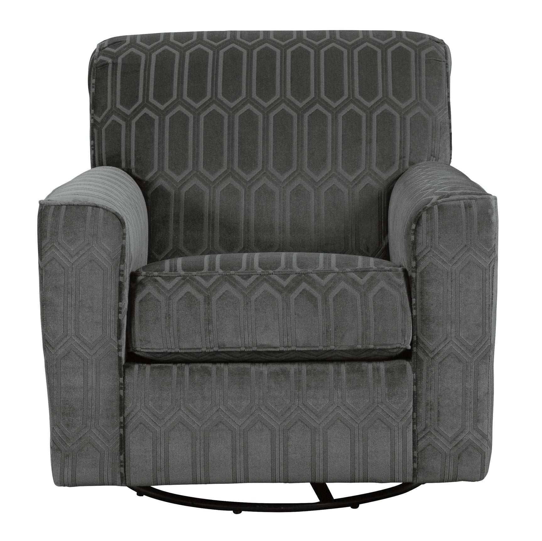 Zarina Graphite Chenille Accent Chair - Ella Furniture