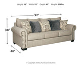 Zarina Jute Chenille Queen Sofa Sleeper - Ella Furniture