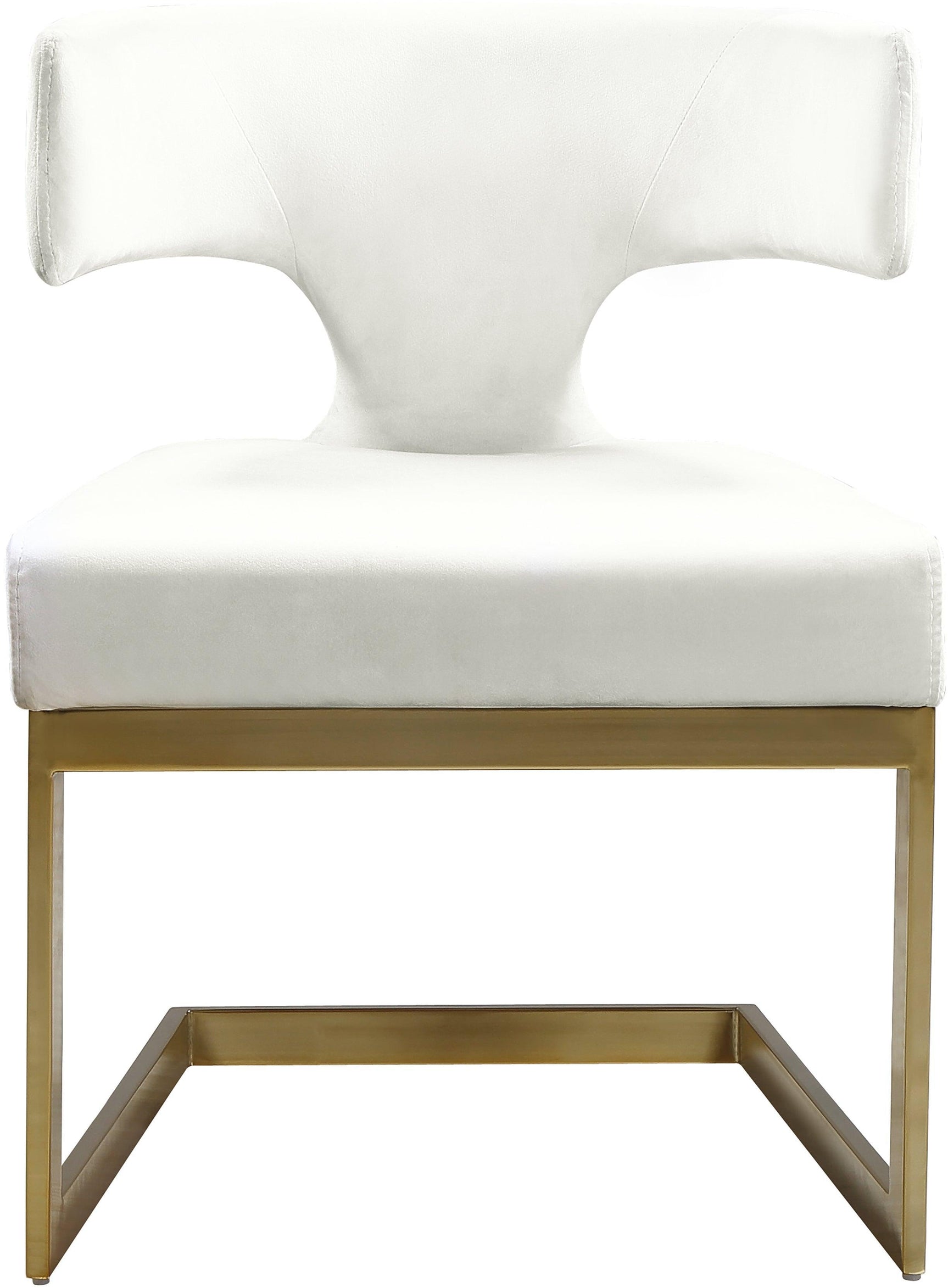 Alexandra Cream Velvet Dining Chair - Ella Furniture