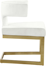 Alexandra Cream Velvet Dining Chair - Ella Furniture