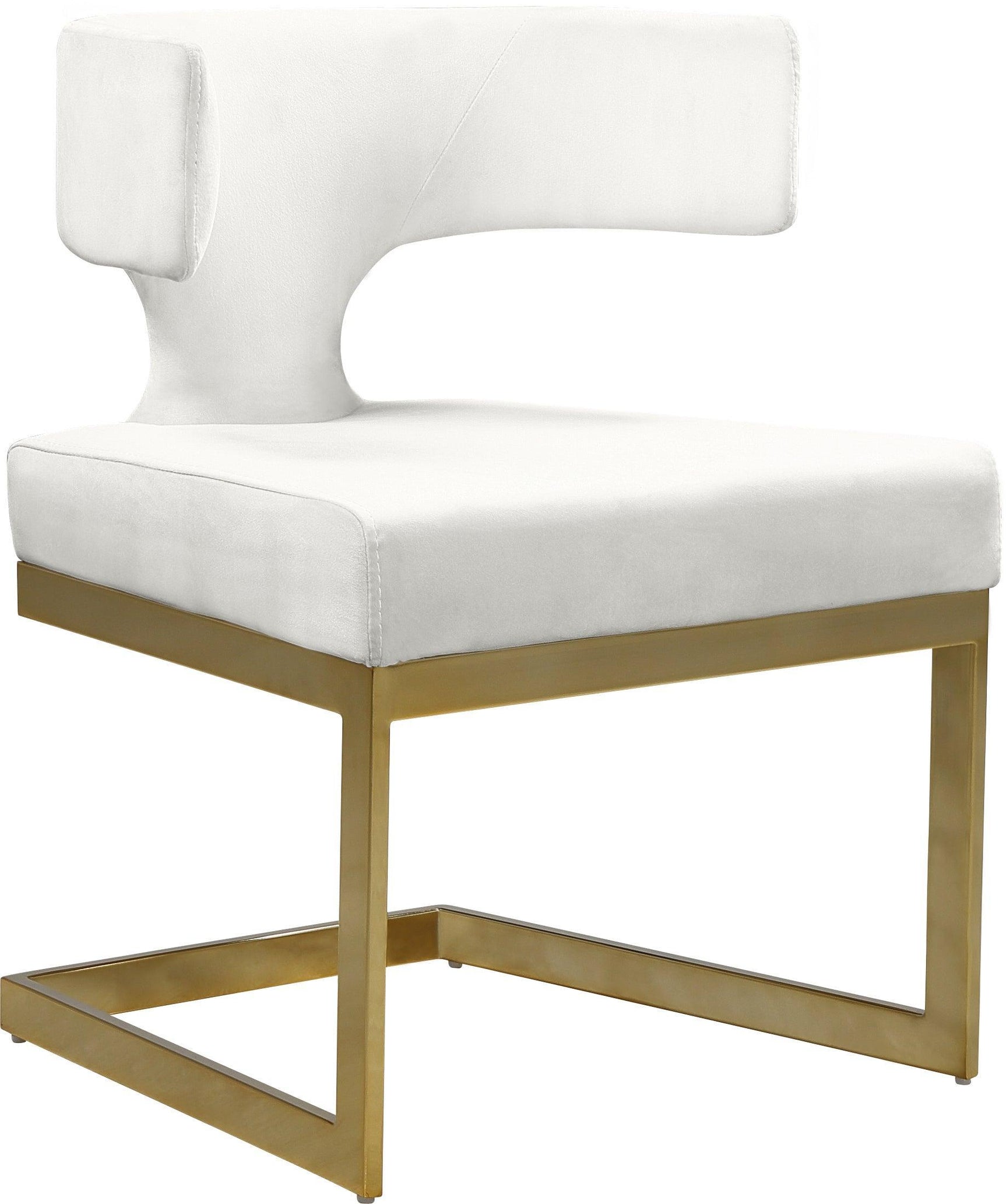 Alexandra Cream Velvet Dining Chair - Ella Furniture