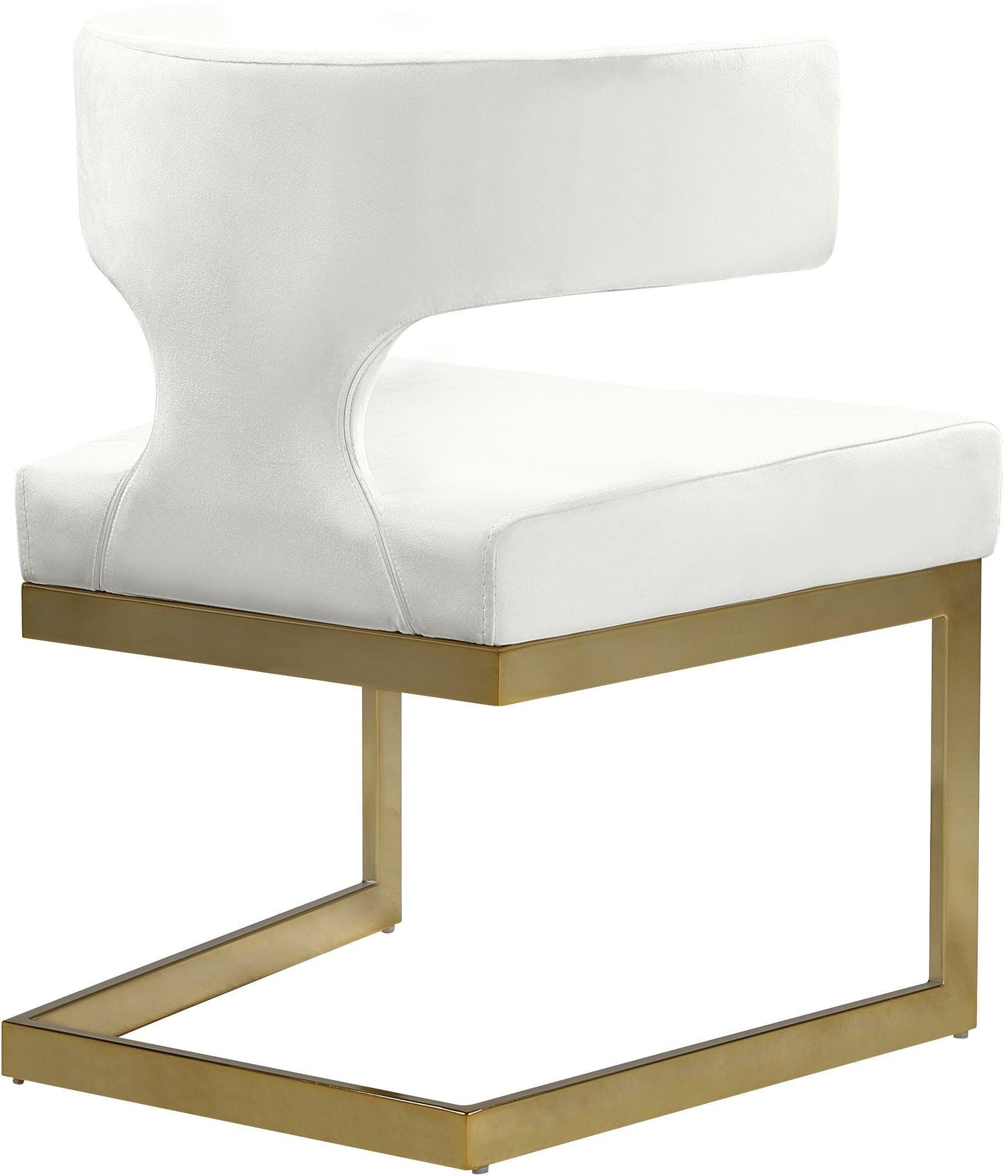 Alexandra Cream Velvet Dining Chair - Ella Furniture