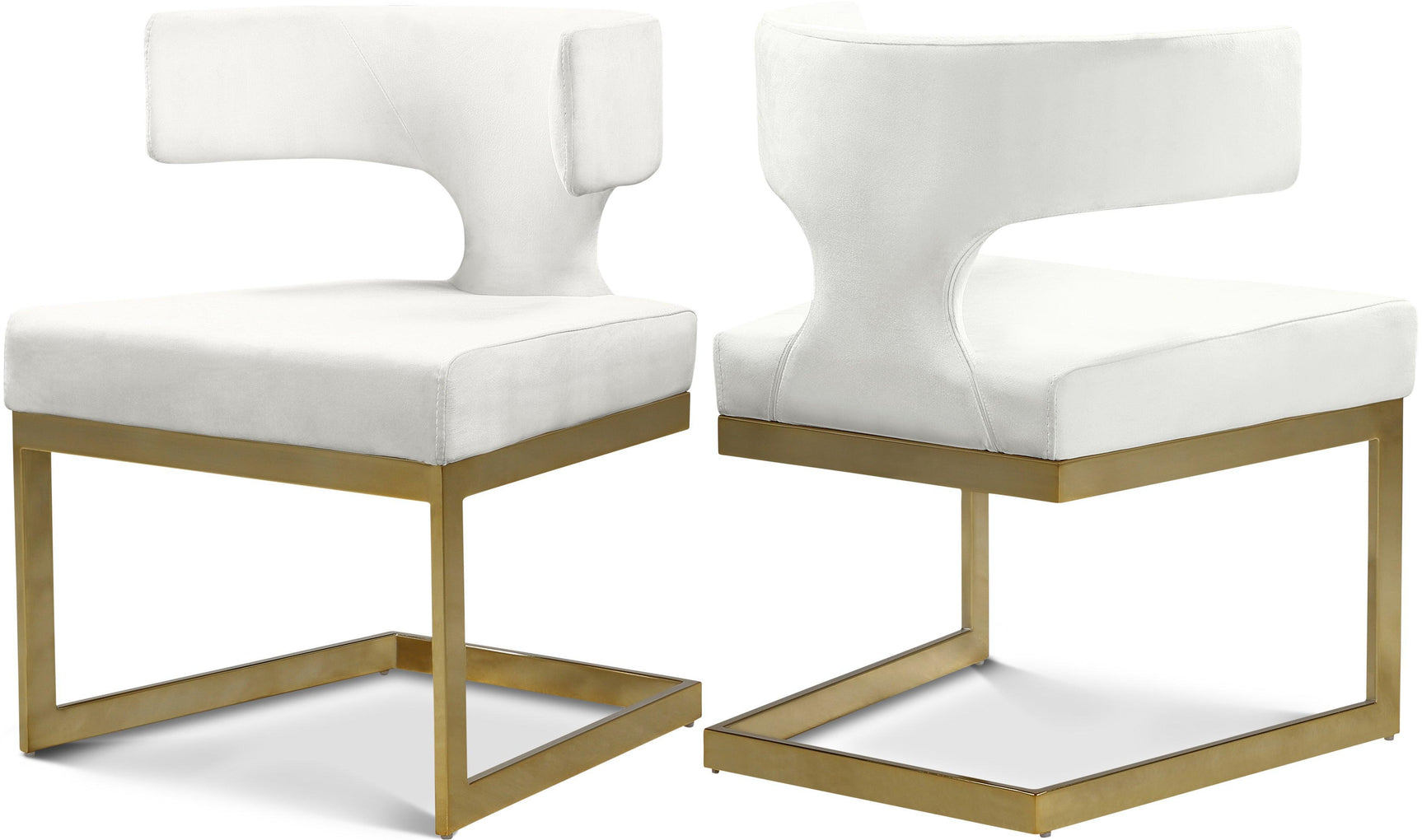 Alexandra Cream Velvet Dining Chair - Ella Furniture