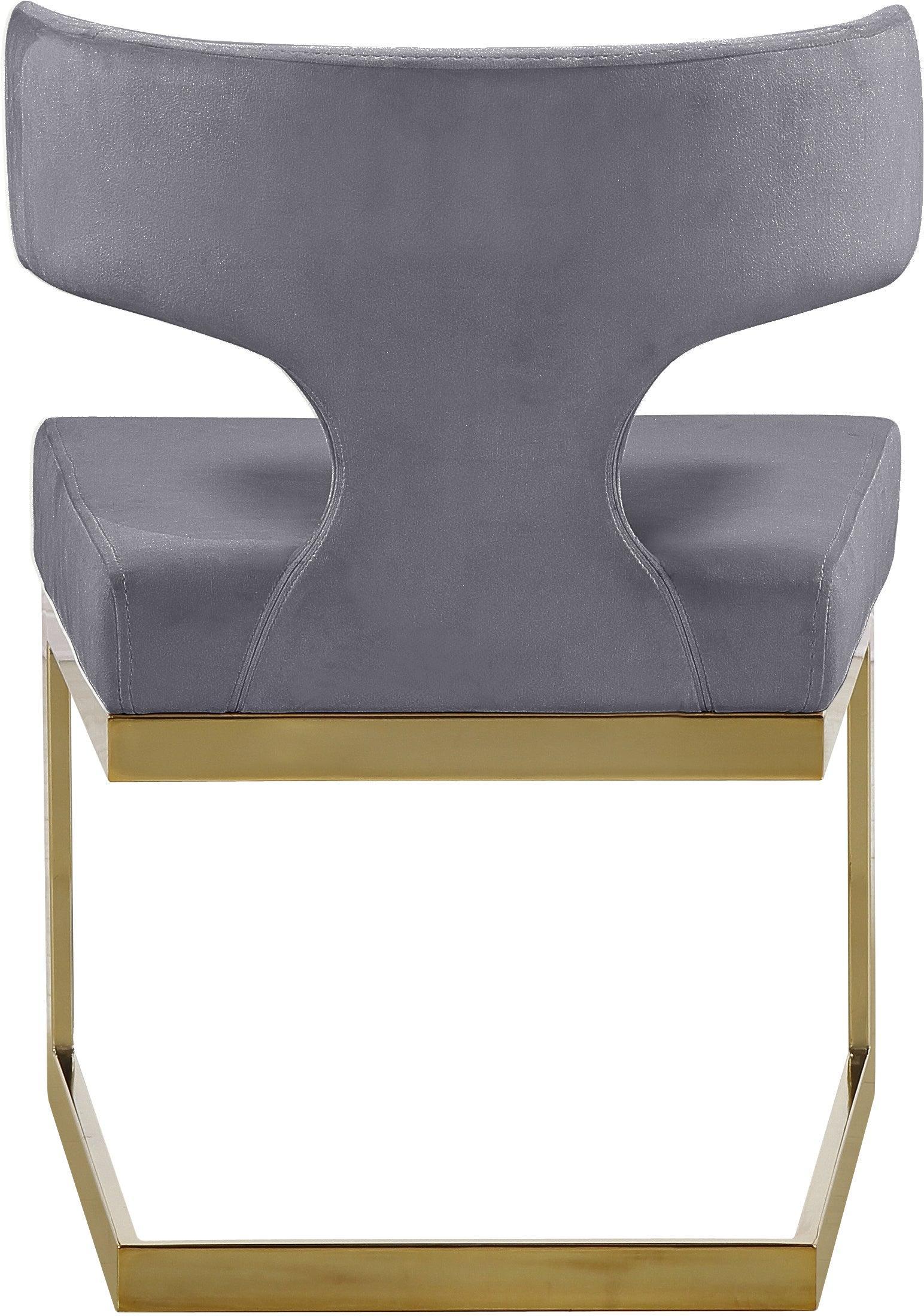 Alexandra Grey Velvet Dining Chair - Ella Furniture