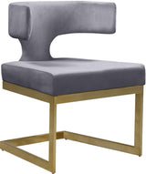 Alexandra Grey Velvet Dining Chair - Ella Furniture