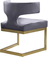 Alexandra Grey Velvet Dining Chair - Ella Furniture