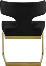 Alexandra Black Velvet Dining Chair 953Black-c - Ella Furniture