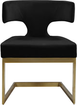 Alexandra Black Velvet Dining Chair 953Black-c - Ella Furniture