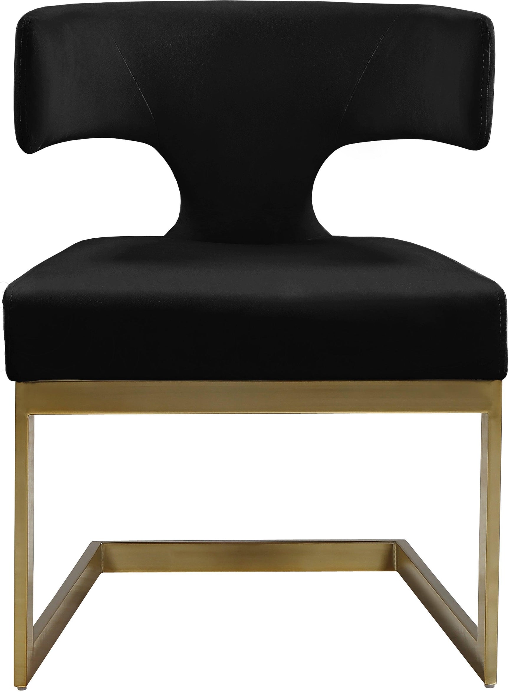 Alexandra Black Velvet Dining Chair 953Black-c - Ella Furniture