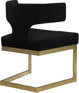 Alexandra Black Velvet Dining Chair 953Black-c - Ella Furniture