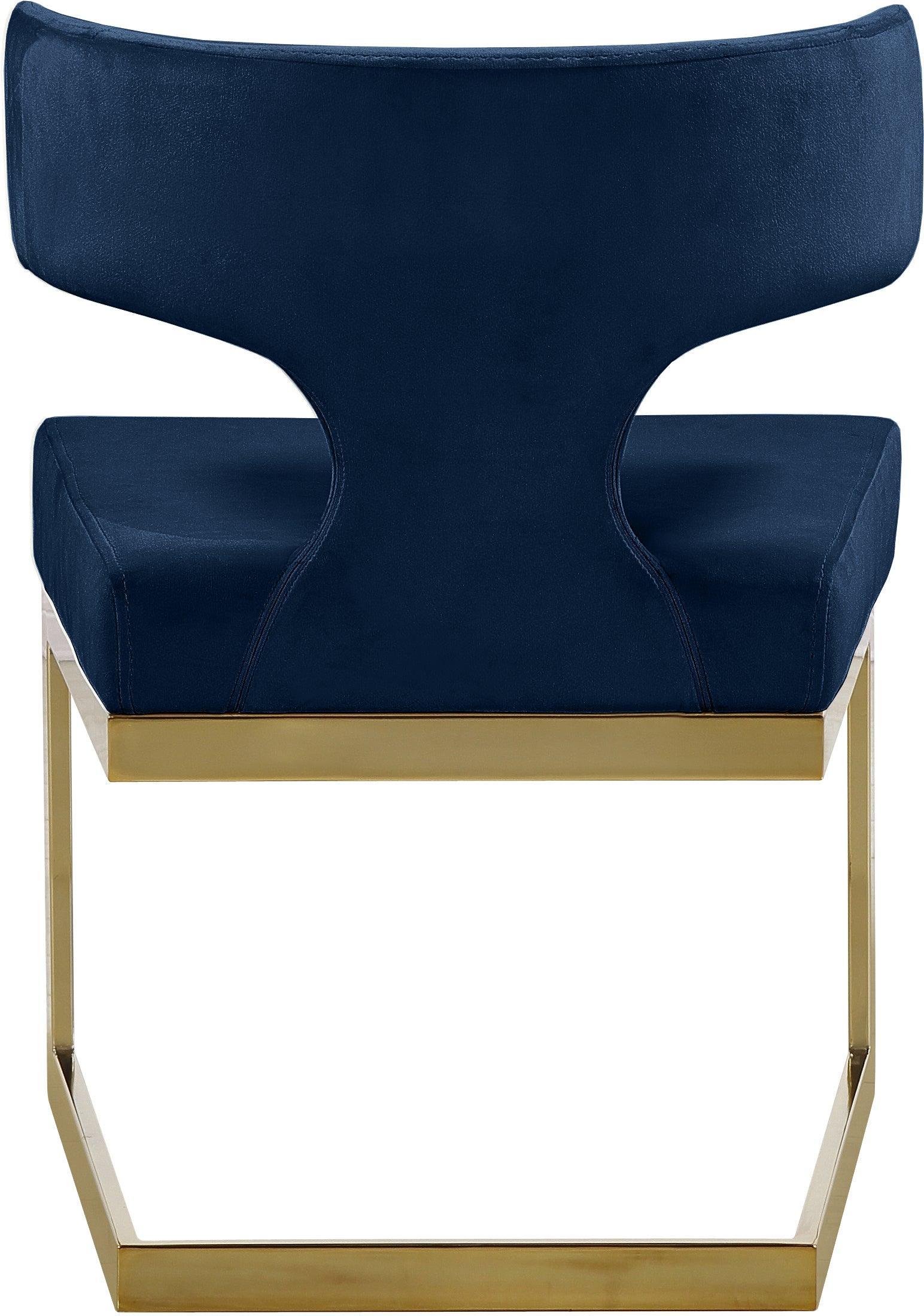 Alexandra Blue Velvet Dining Chair - Ella Furniture