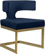 Alexandra Blue Velvet Dining Chair - Ella Furniture