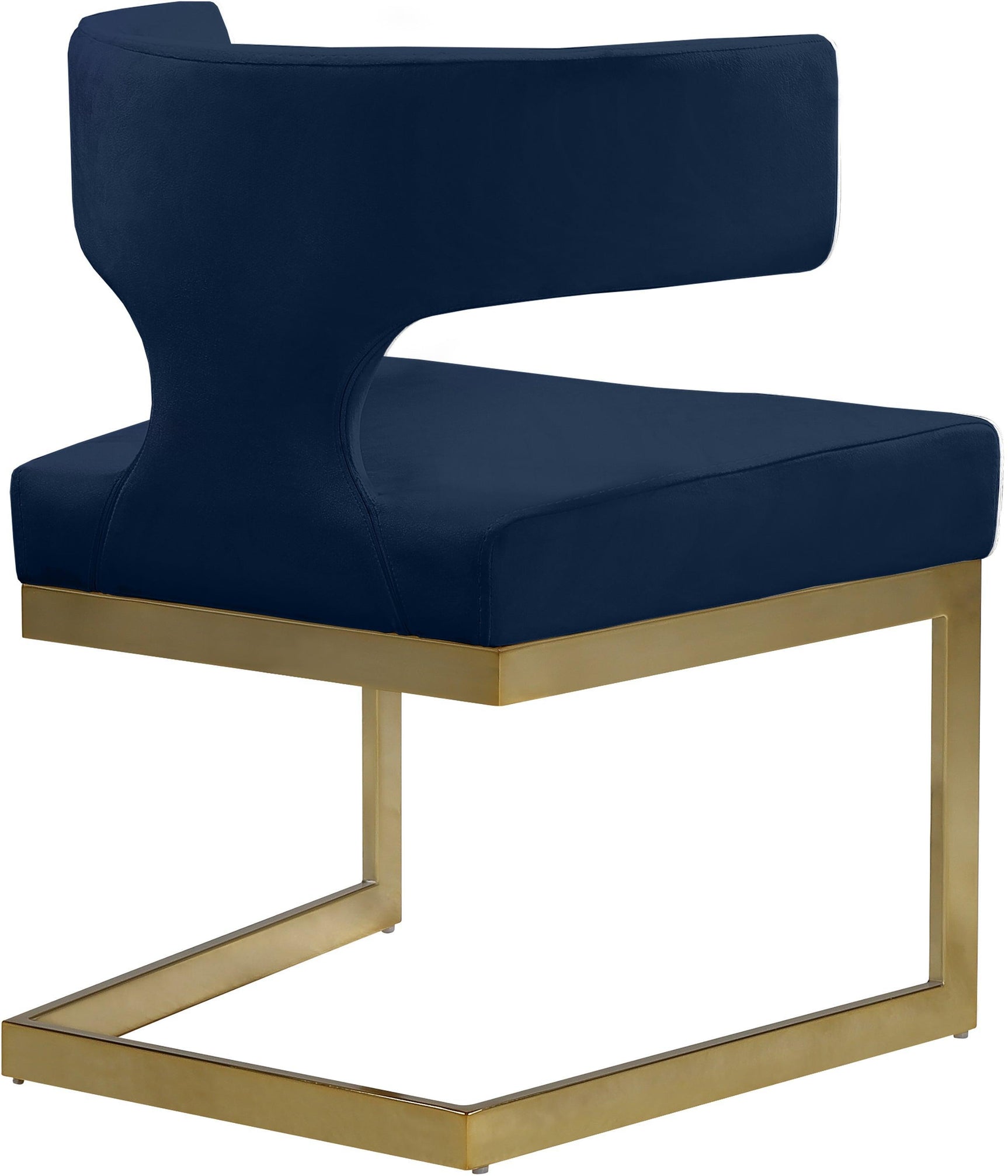 Alexandra Blue Velvet Dining Chair - Ella Furniture