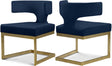 Alexandra Blue Velvet Dining Chair - Ella Furniture