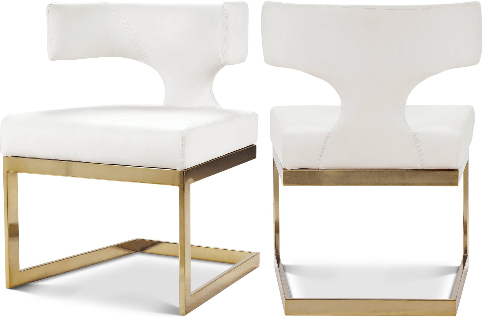 Alexandra White Faux Leather Dining Chair - Ella Furniture