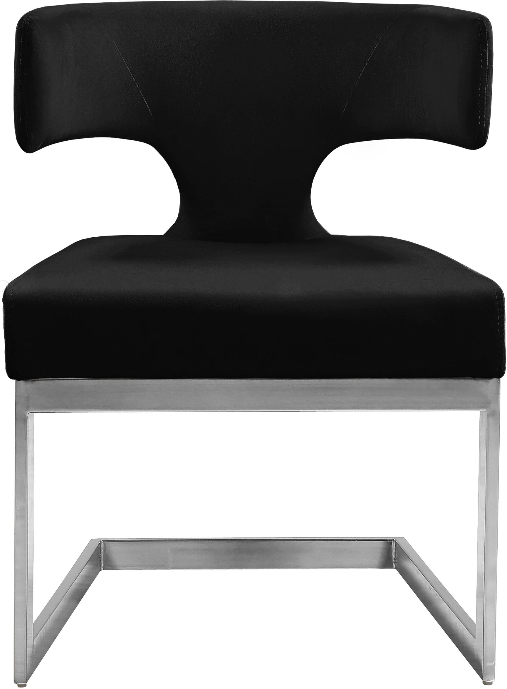 Alexandra Black Velvet Dining Chair - Ella Furniture