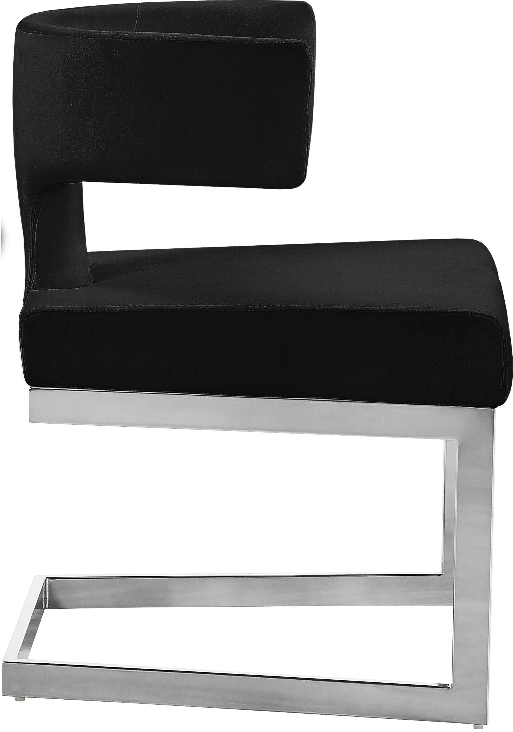 Alexandra Black Velvet Dining Chair - Ella Furniture