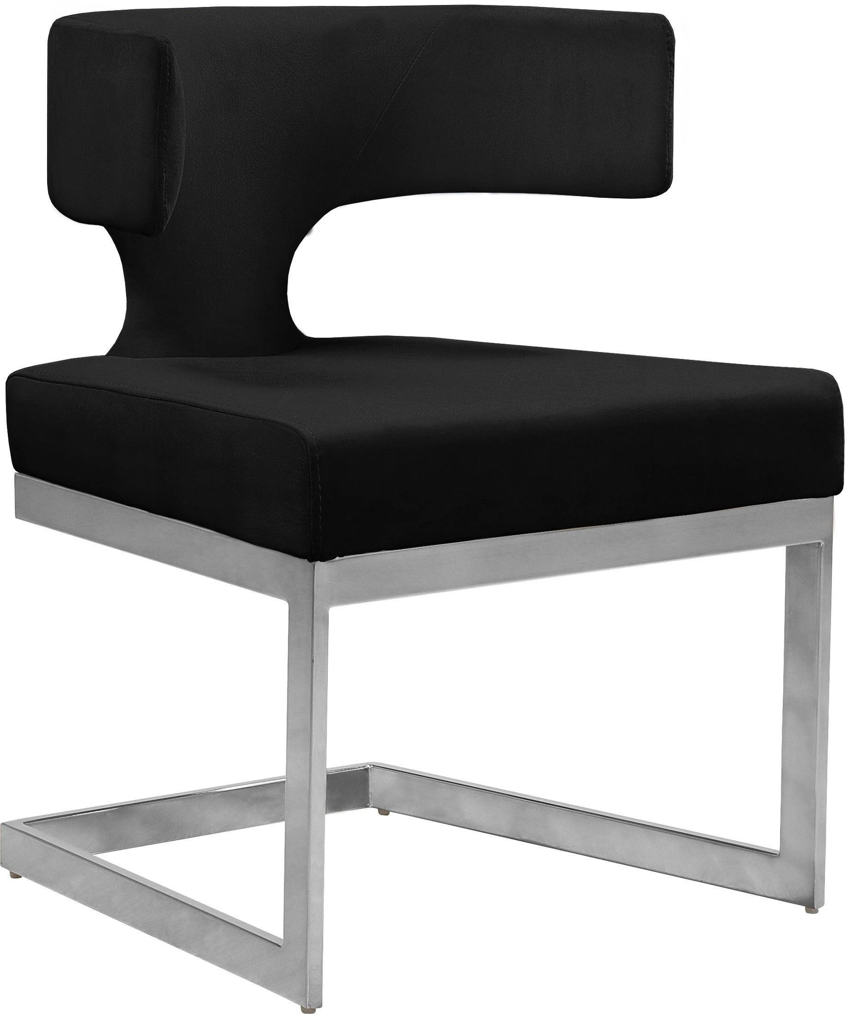 Alexandra Black Velvet Dining Chair - Ella Furniture