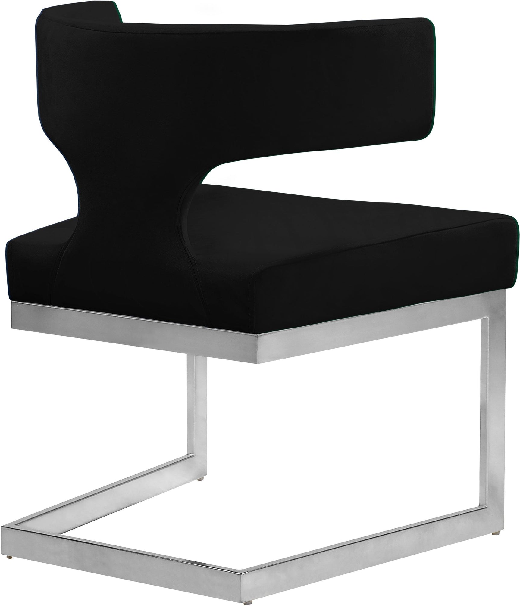 Alexandra Black Velvet Dining Chair - Ella Furniture