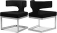 Alexandra Black Velvet Dining Chair - Ella Furniture