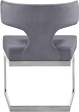 Alexandra Grey Velvet Dining Chair 954Grey-c - Ella Furniture