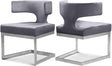 Alexandra Grey Velvet Dining Chair 954Grey-c - Ella Furniture