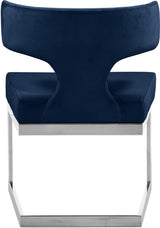 Alexandra Blue Velvet Dining Chair 954Navy-c - Ella Furniture