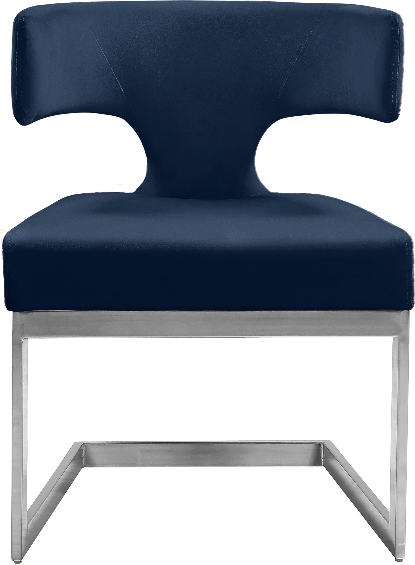 Alexandra Blue Velvet Dining Chair 954Navy-c - Ella Furniture