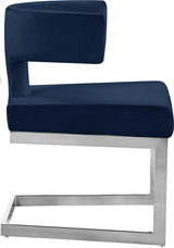 Alexandra Blue Velvet Dining Chair 954Navy-c - Ella Furniture