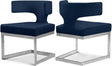 Alexandra Blue Velvet Dining Chair 954Navy-c - Ella Furniture