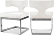 Alexandra White Faux Leather Dining Chair 954White-c - Ella Furniture