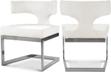 Alexandra White Faux Leather Dining Chair 954White-c - Ella Furniture