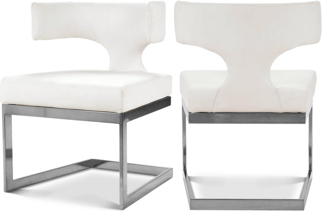Alexandra White Faux Leather Dining Chair 954White-c - Ella Furniture