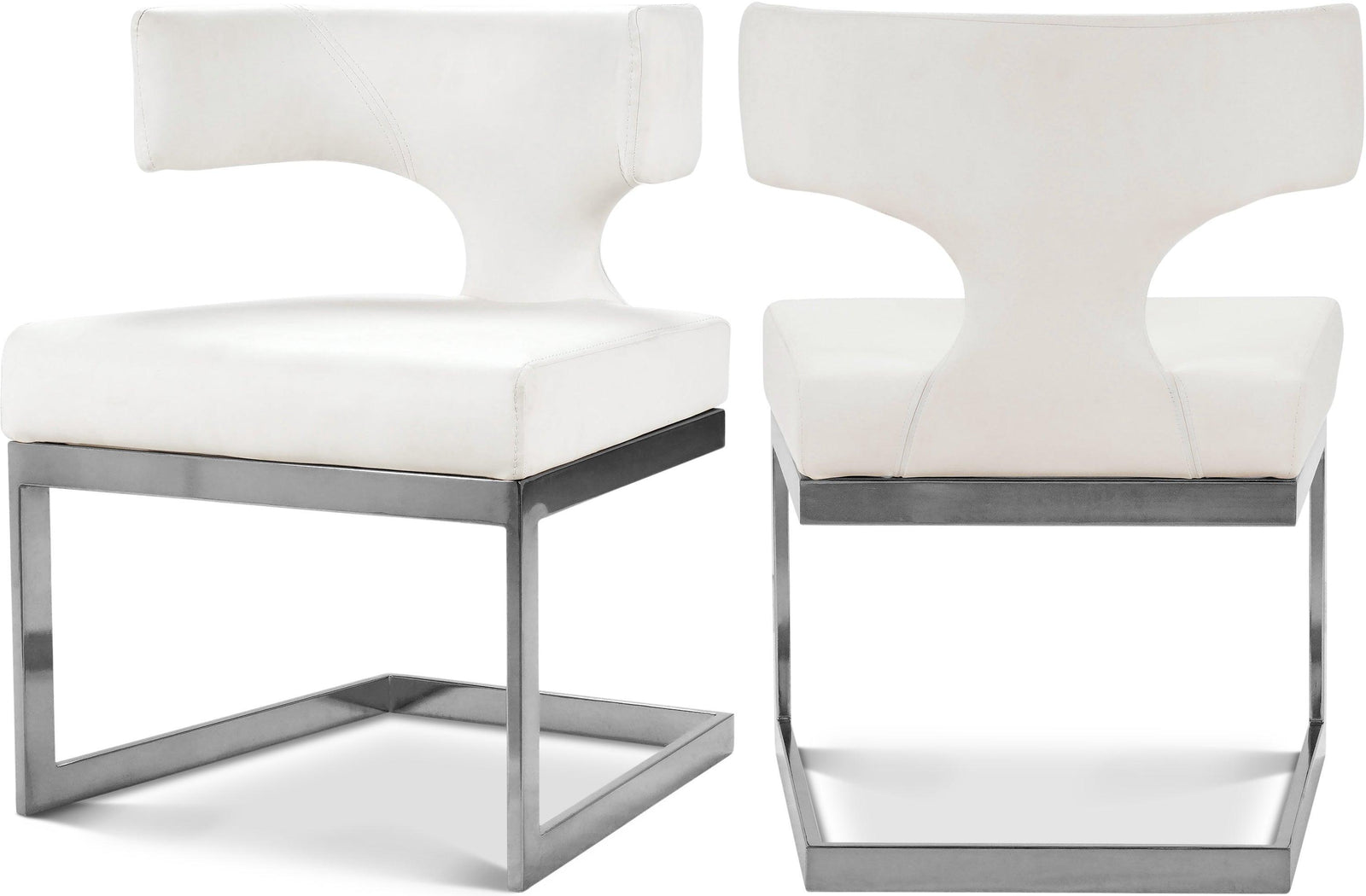 Alexandra White Faux Leather Dining Chair 954White-c - Ella Furniture