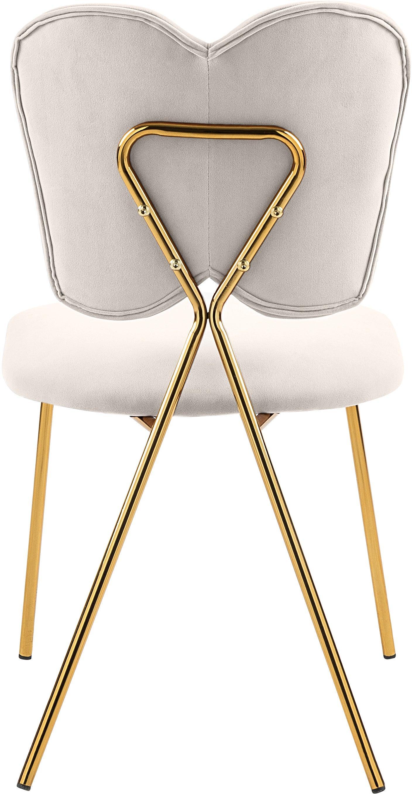 Angel Cream Velvet Dining Chair - Ella Furniture