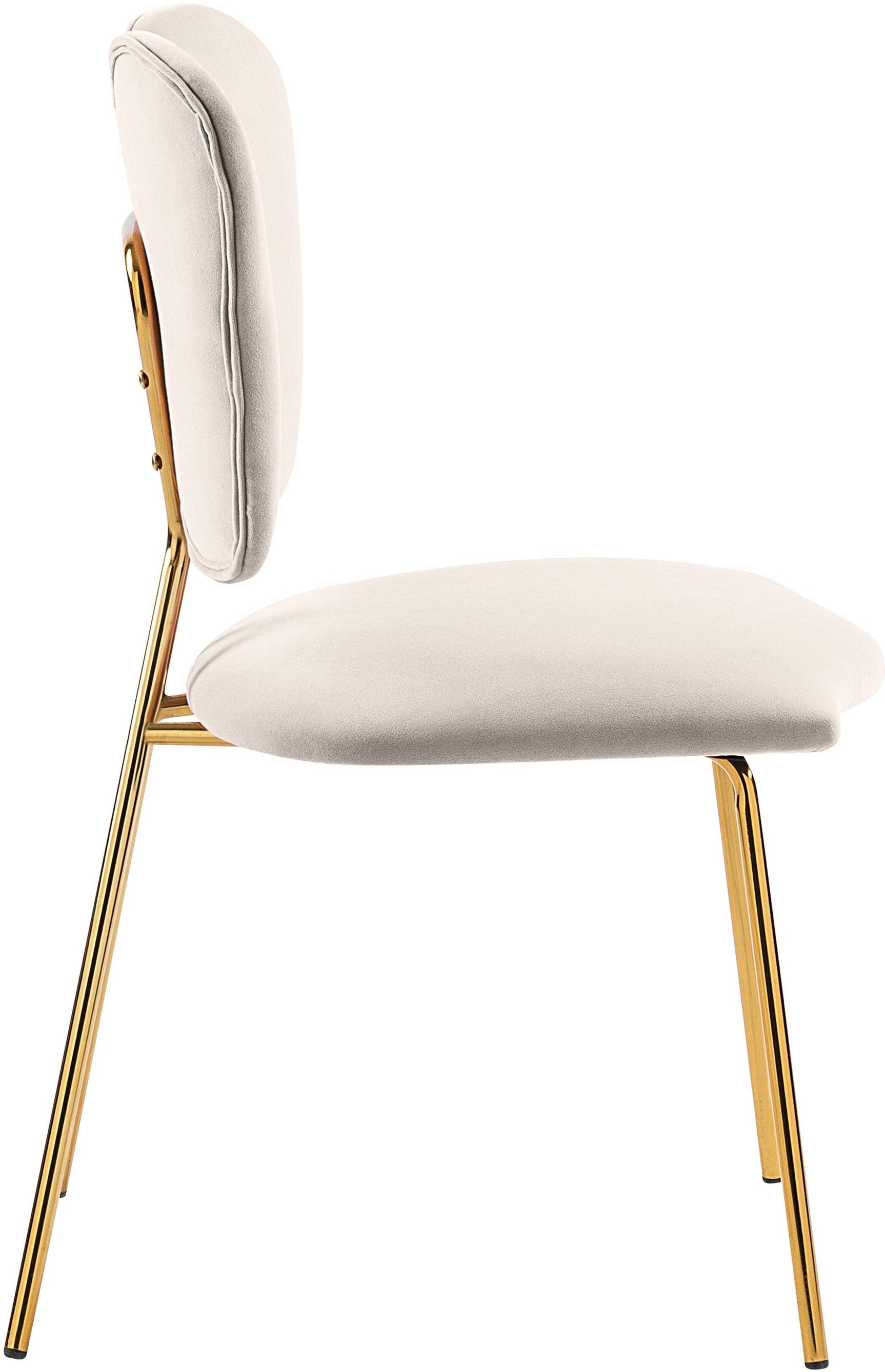 Angel Cream Velvet Dining Chair - Ella Furniture