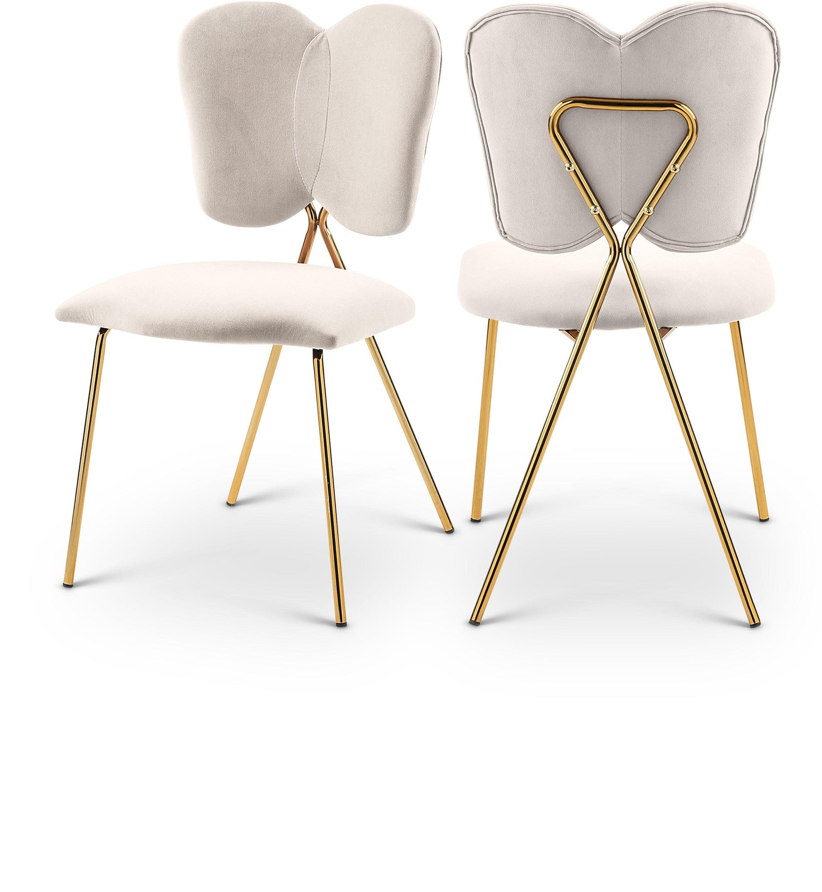 Angel Cream Velvet Dining Chair - Ella Furniture