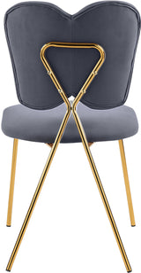 Angel Grey Velvet Dining Chair - Ella Furniture